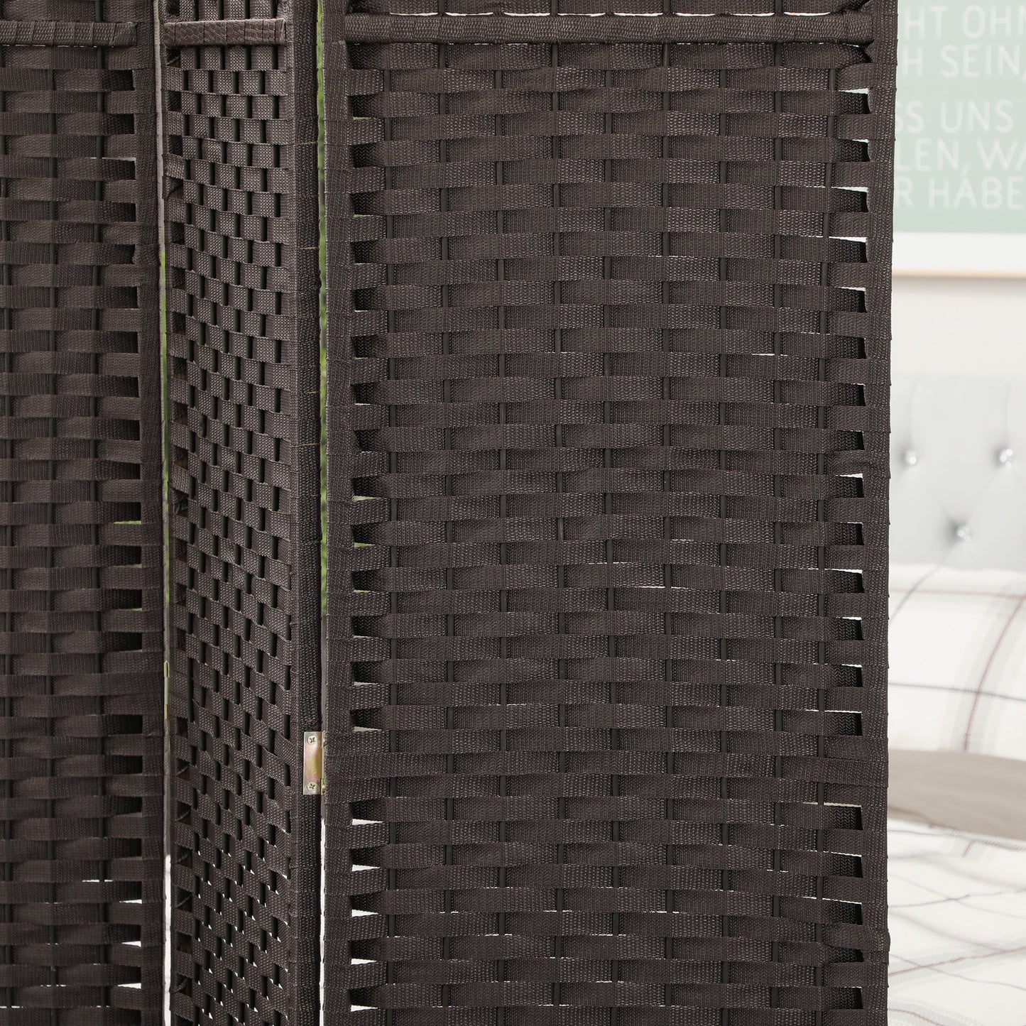 HOMCOM 6 Panel Room Divider Freestanding Folding Privacy Screen Brown
