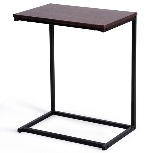 Gymax 26'' Laptop Holder Sofa Side End Table - Table Home Office Furniture