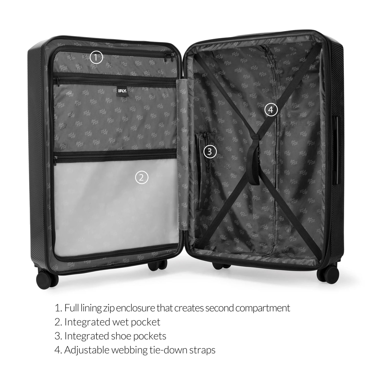iFLY Carbon Elite 28" Hardside Checked Luggage, Teal