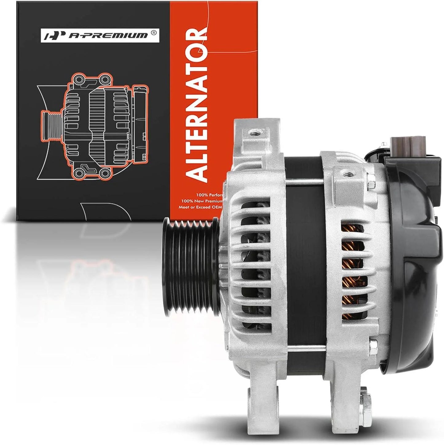 A-Premium Alternator Compatible with Toyota FJ Cruiser 2007 2008 2009 V6 4.0L, 100A 12V 7-Groove Pulley Clockwise, Replace# 27060-31120, 27060-0P030
