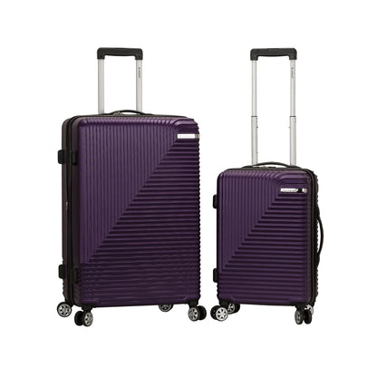 Rockland STAR TRAIL 2 PC ABS LUGGAGE SET-Color:Purple