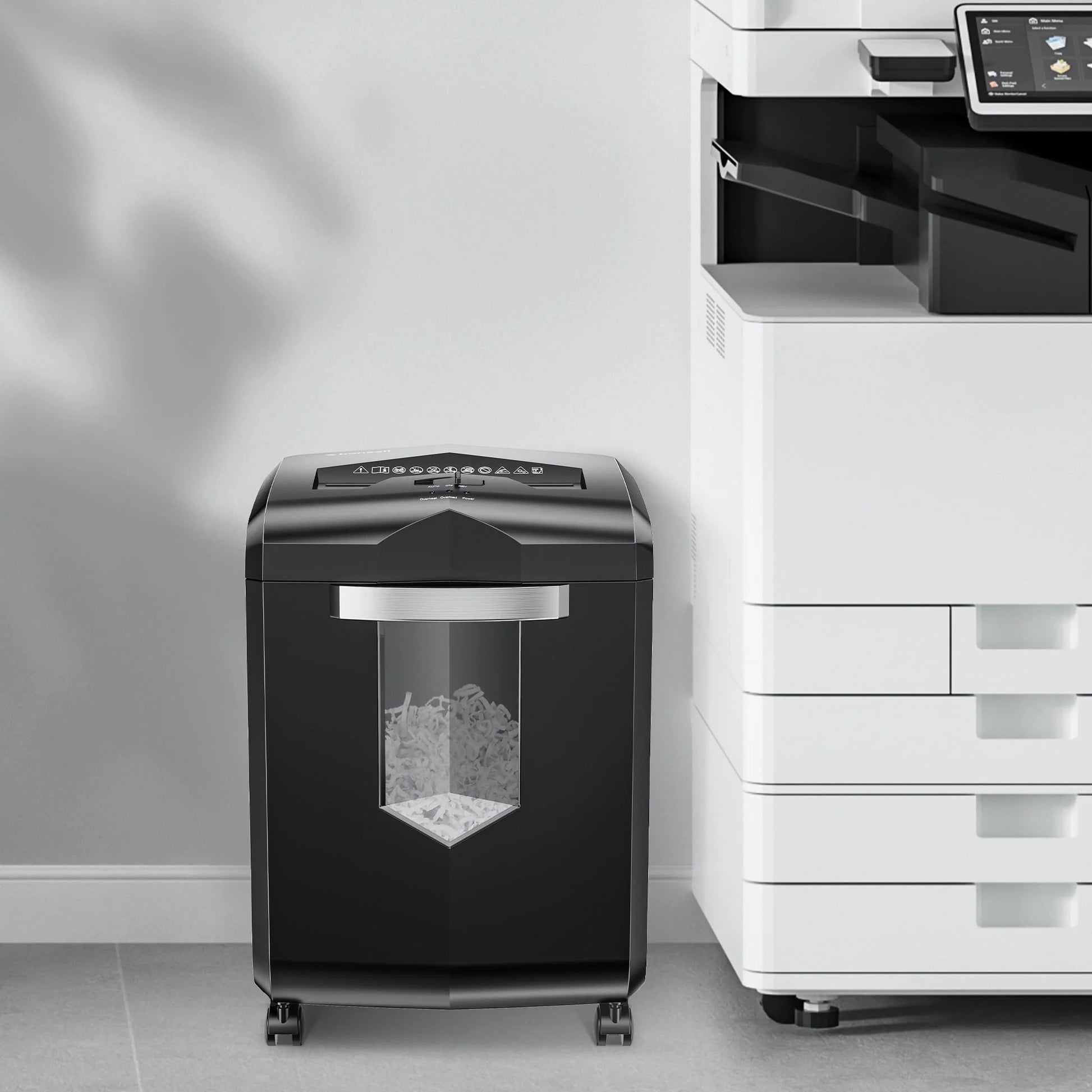 Bonsaii Paper Shredder 18-Sheet Cross-Cut Shredder for Home Office with Wastebasket
