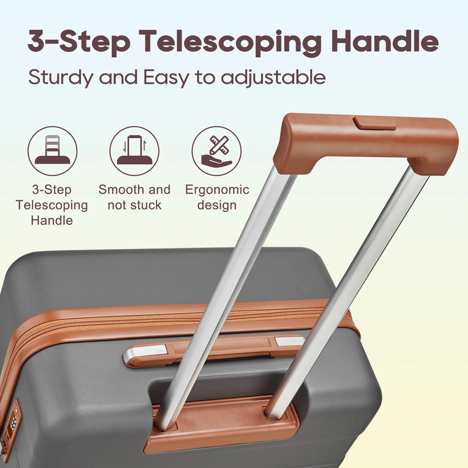 imiomo Luggage, ABS Hard Luggage Set with Spinner Wheels, with TSA Lock, Lightweight and Durable (Unisex)
