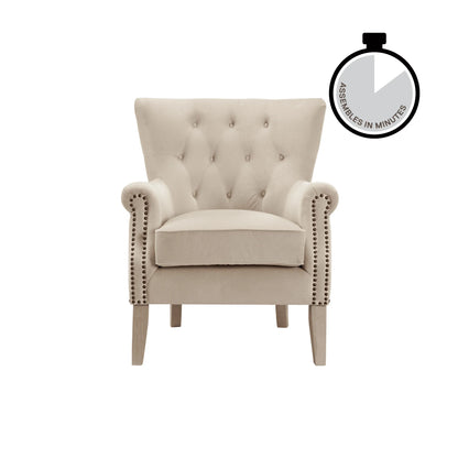 Better Homes & Gardens Accent Chair, Living Room & Home Office, Beige