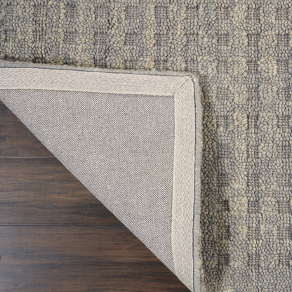 Nourison Perris Solid Charcoal 3'9" x 5'9" Area Rug, (4x6)