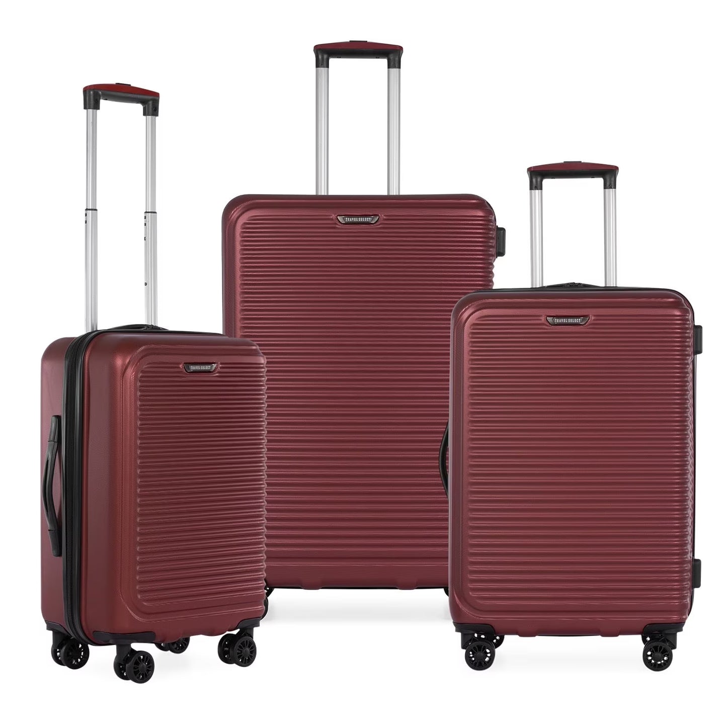 Travel Select Savannah Hardside Spinner Luggage Set, Silver, 3-Piece (20/24/28)