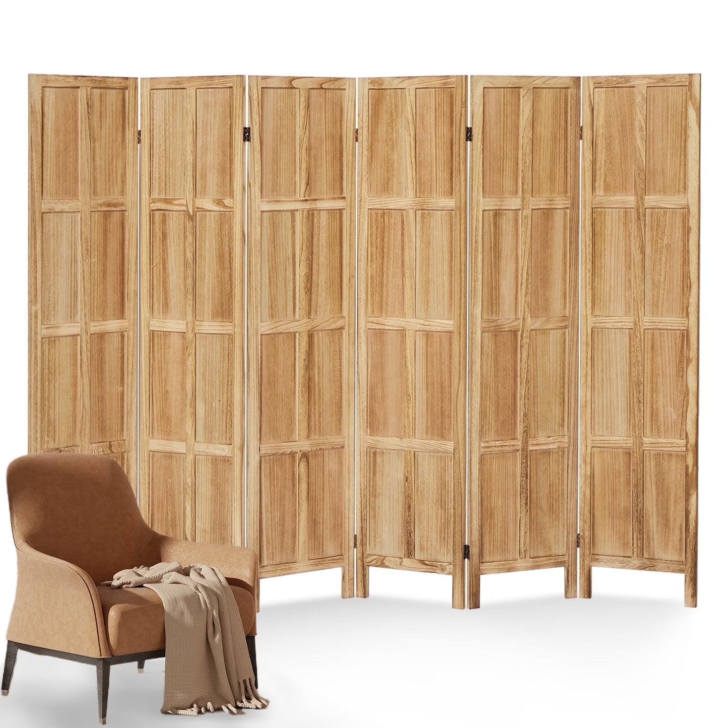 Aletheiawu 4 Panel Room Divider Wall and Folding Privacy ScreensNo Installation RequiredWhite