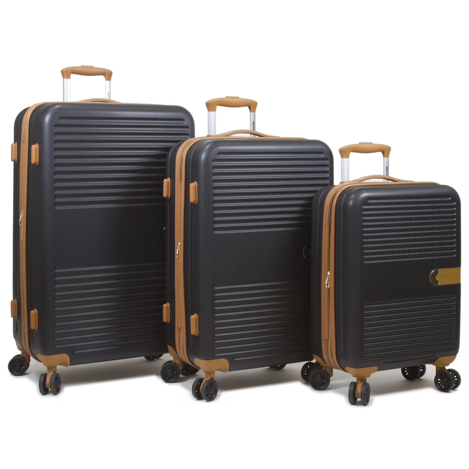 Dejuno Garland Hardside 3-Piece Spinner Luggage Set With USB Port - Burgundy