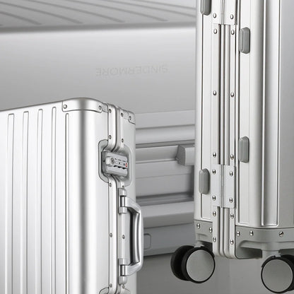 Sindermore 20 inch Aluninum Luggage Carry on Hardside Luggage with TSA Locks Spinner Wheels Zipperless