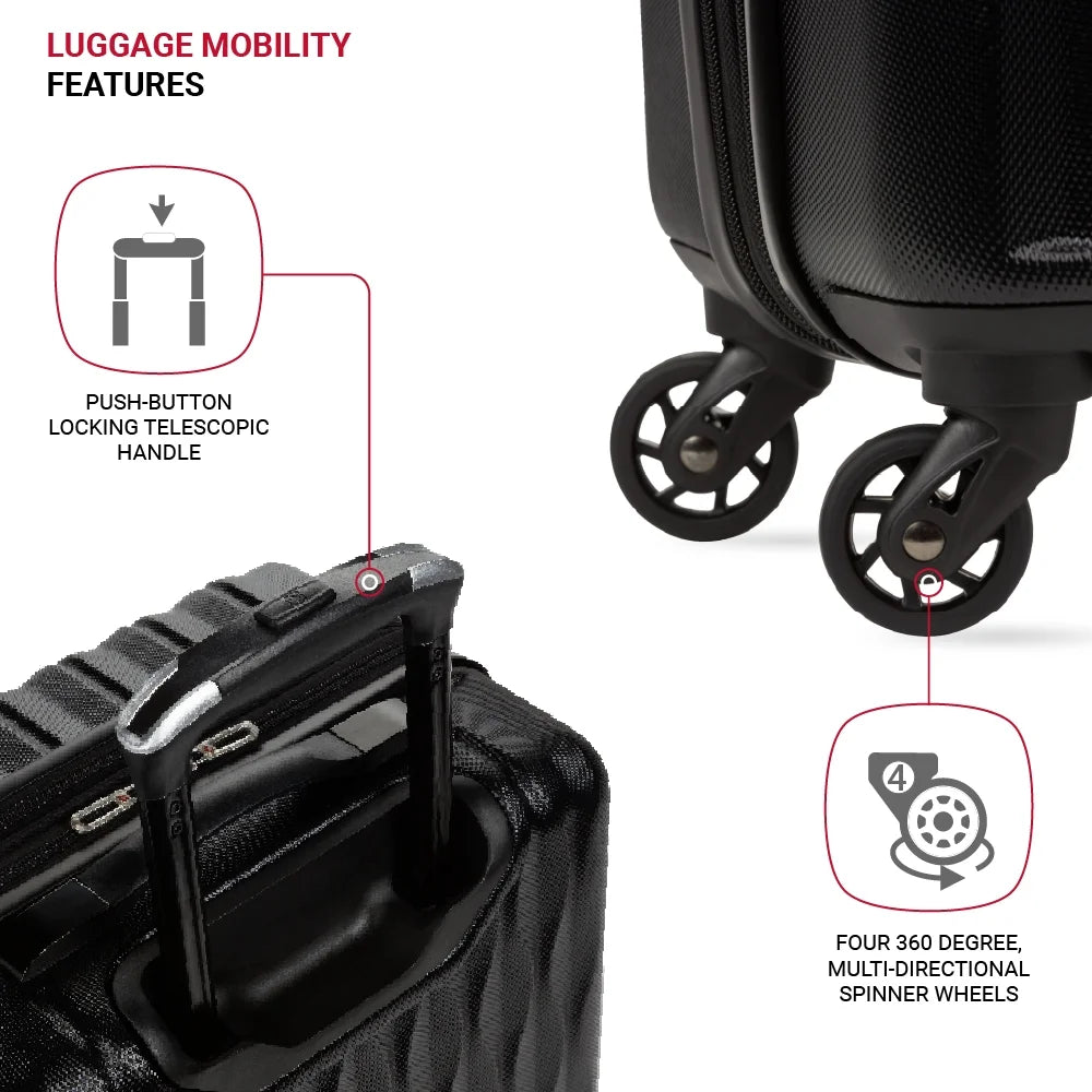 SWISSGEAR Wave Hardside Expandable Carry-on Luggage with Spinner Wheels, Sand