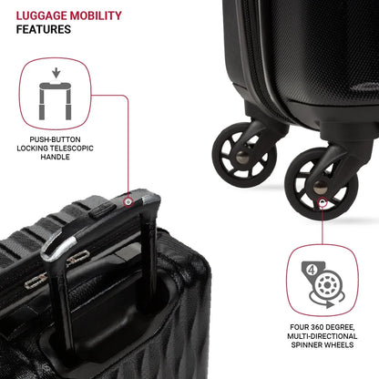 SWISSGEAR Wave Hardside Expandable Carry-on Luggage with Spinner Wheels, Sand