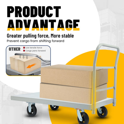 Kojem Platform Truck,2500 lbs Capacity Flat Dolly Cart with Wheels,Heavy Duty Utility Push Carts for Luggage Moving