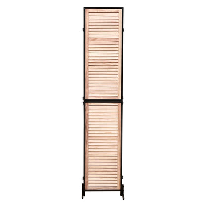 Miniyam 3 Panels Privacy Screen, 5.9 FT Tall Freestanding Folding Partition Wall Dividers Screen for Home Office Restaurant Bedroom, Black