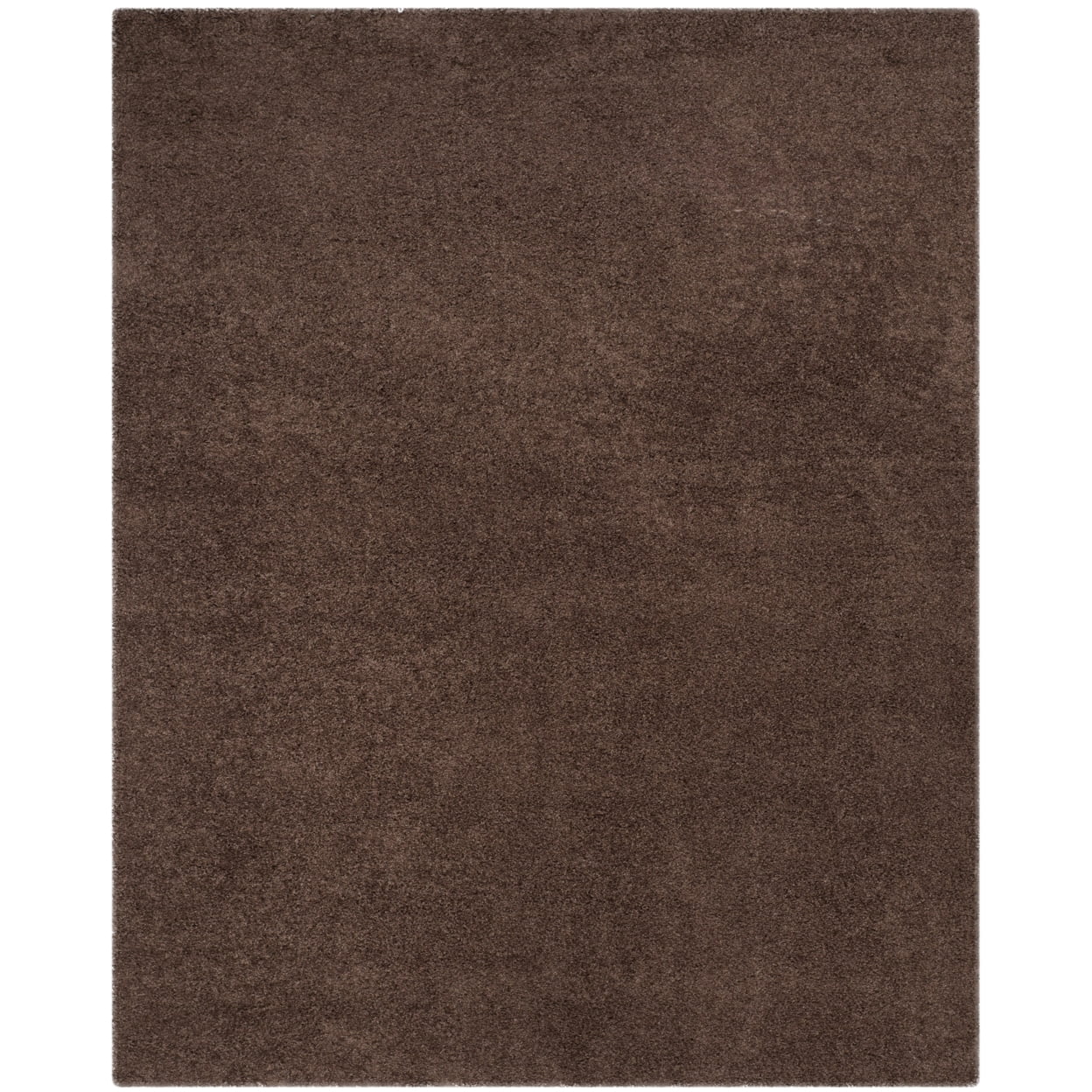 SAFAVIEH Laguna Neven Plush Solid Shag Area Rug, Brown, 8'6" x 12'
