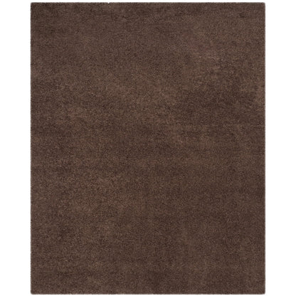 SAFAVIEH Laguna Neven Plush Solid Shag Area Rug, Brown, 8'6" x 12'