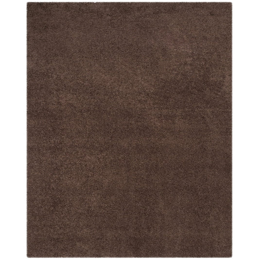 SAFAVIEH Laguna Neven Plush Solid Shag Area Rug, Brown, 8'6" x 12'