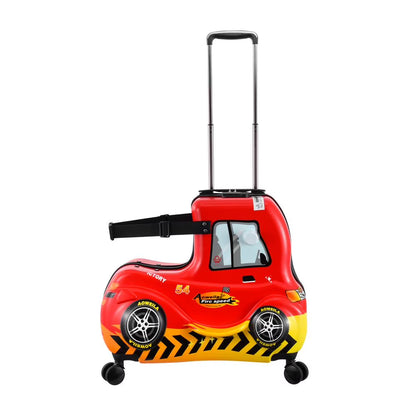 Xianers Ride on Suitcase for Kids 24 in Carry-On Luggage Red Car Cabin Case with Wheels Cabin Luggage with Safety Belt for Kid Boy Aged 6-12 Years Old expert