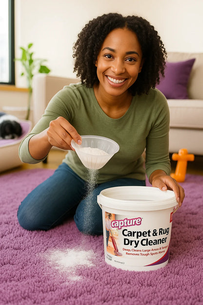Capture Carpet Deodorizer Powder 8lb Pail 4 Pack, Carpet Freshener Powder & Carpet Cleaner Powder for Vacuuming, Strong Odor Eliminator & Pet Odor Remover, Carpet Powder for Rugs & Upholstery