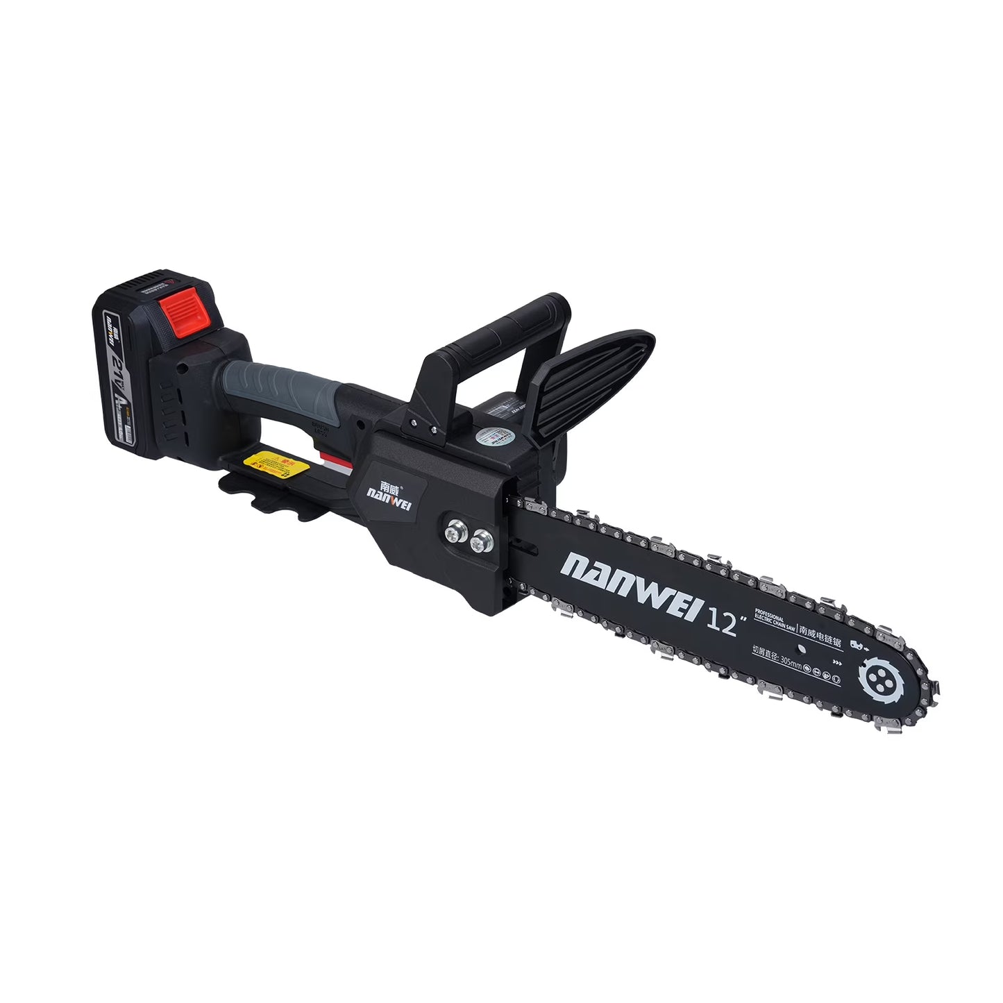 Chainsaw 12inch Cordless Chainsaw Electric Chainsaw 21V 4000mah Battery Safety Lock Battery Operated Saw With Brushless Motor For Cutting Trees Garden Pruning