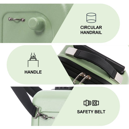 Apelila 22 inch Ride on Suitcase for Kids Travel Luggage Trolley Suitcase with Spinner Wheels Travel Suitcase for Child with Combination Lock/Safety Belt/Telescoping Handle