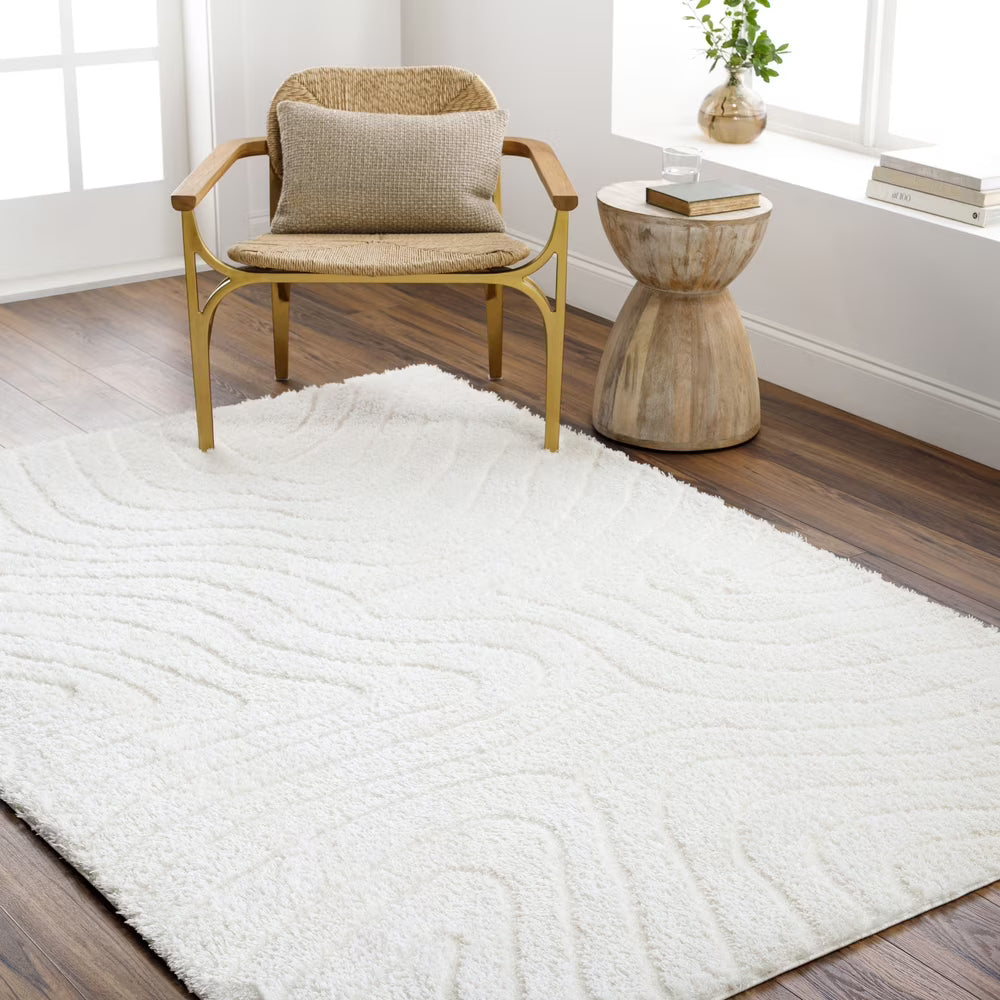 Livabliss Nomadic Modern Textured Area Rug,7'10" x 10',Ivory