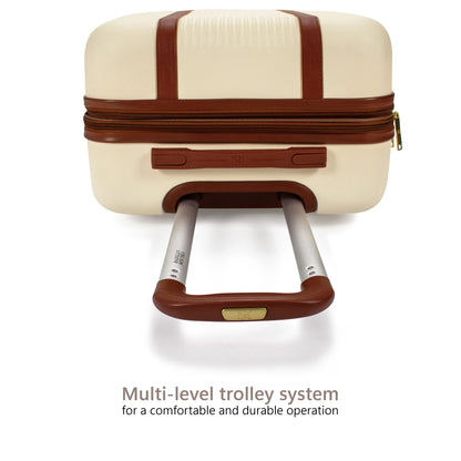 BADGLEY MISCHKA Mia 3 Piece Expandable Retro Luggage Set (Champagne)