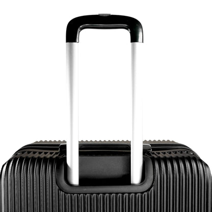 K-Cliffs 3pcs Luggage Set Lightweight Expandable Hard sided ABS Spinner Travel Suitcase Black