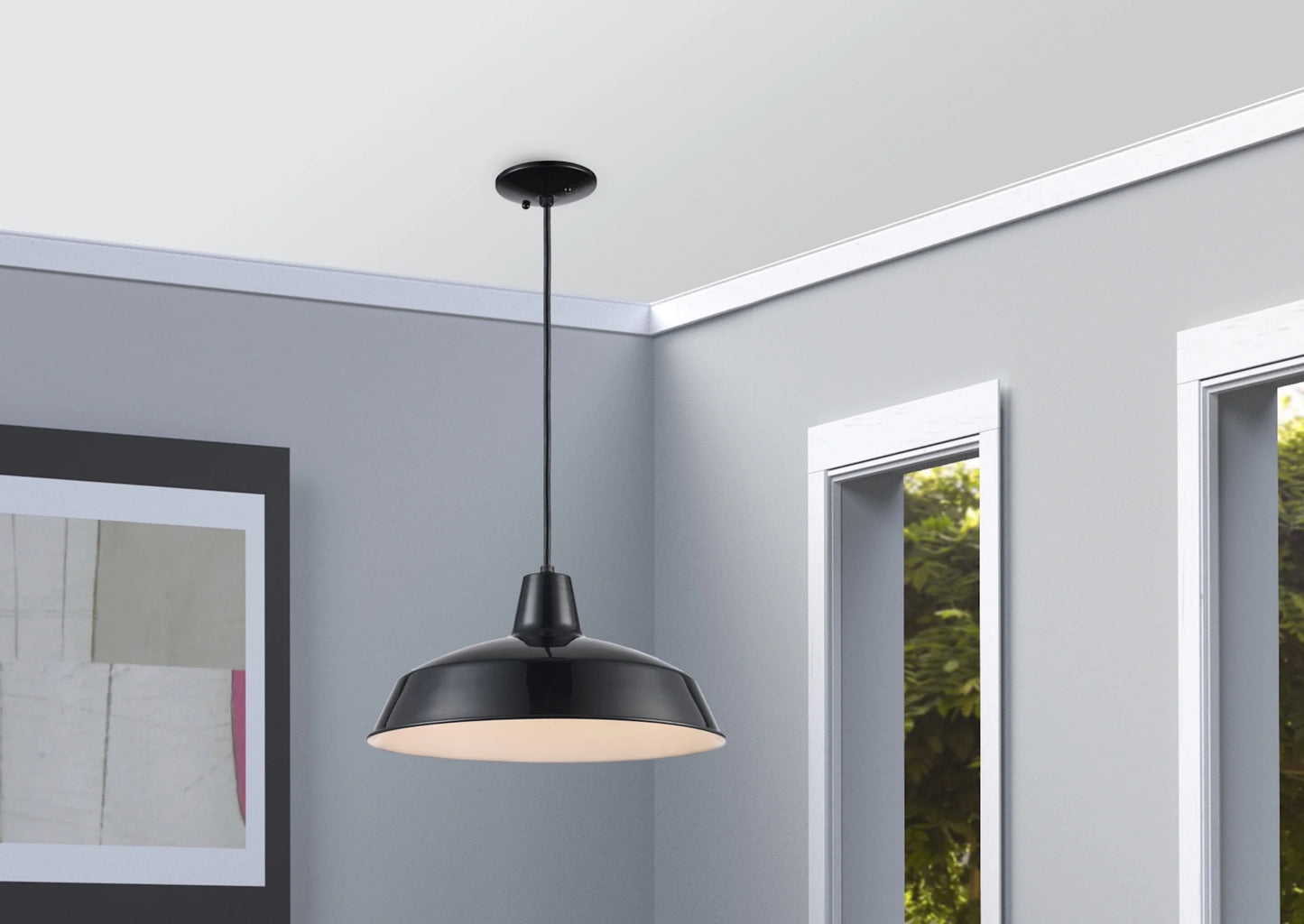 Trans Globe Lighting 1100 Sherman 1 Light 7" Tall Industrial Dome Shaped Indoor Pendant -