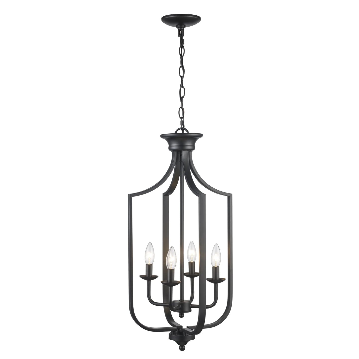 Trans Globe Lighting 11215 Hillcrest 4 Light 14" Wide Pendant - Black