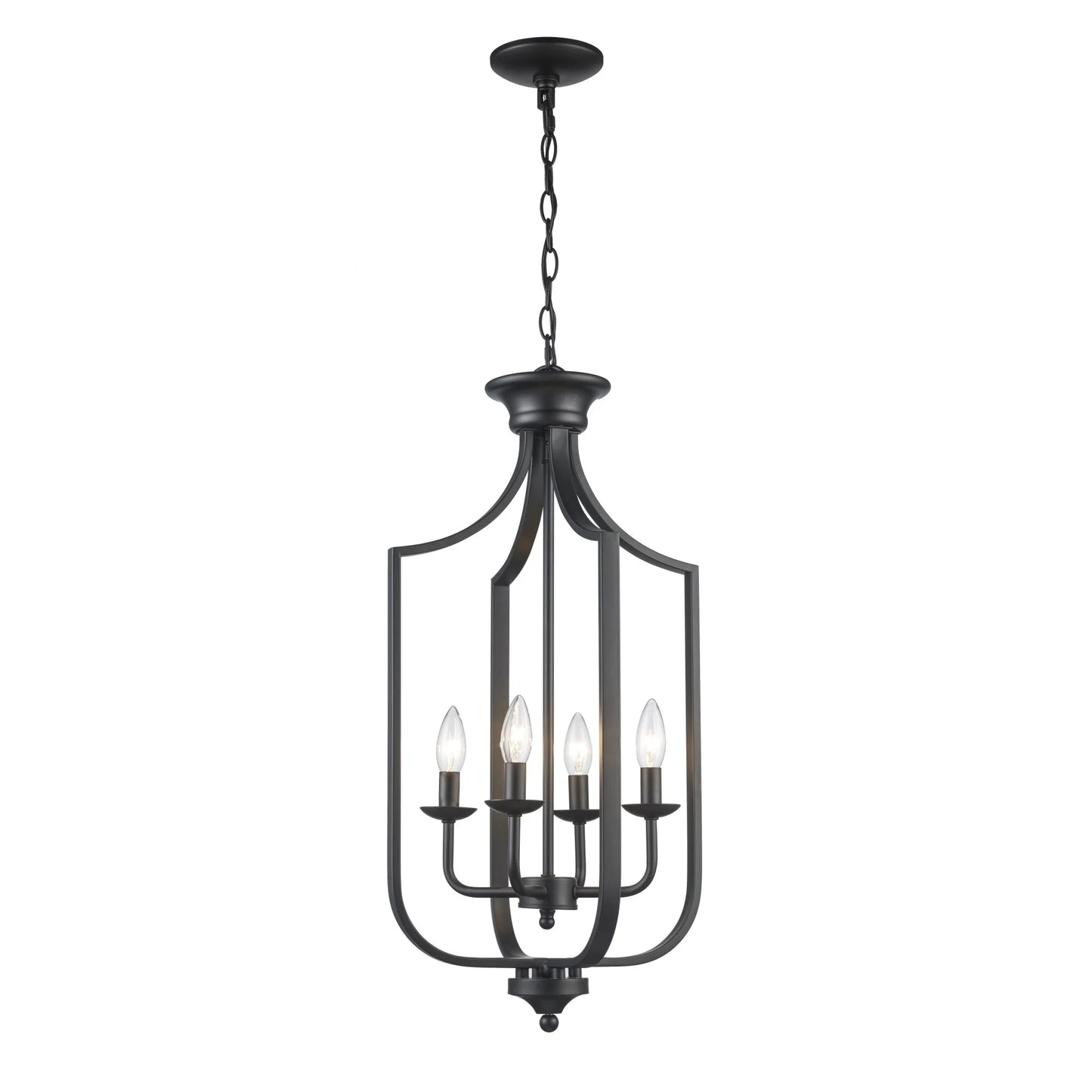 Trans Globe Lighting 11215 Hillcrest 4 Light 14" Wide Pendant - Black