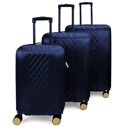 BADGLEY MISCHKA Diamond 3 Piece Expandable Luggage Set (Burgundy)