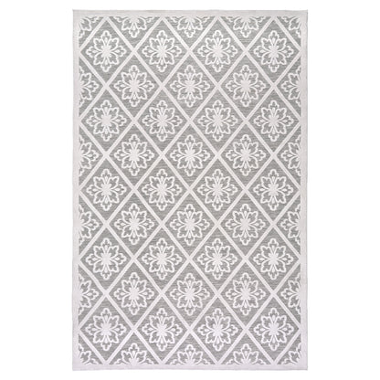 Laguna Indoor/Outdoor Area Rug, Bennet Gray Ivory, 8’8”x13’