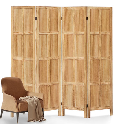 Aletheiawu 4 Panel Room Divider Wall and Folding Privacy ScreensNo Installation RequiredWhite