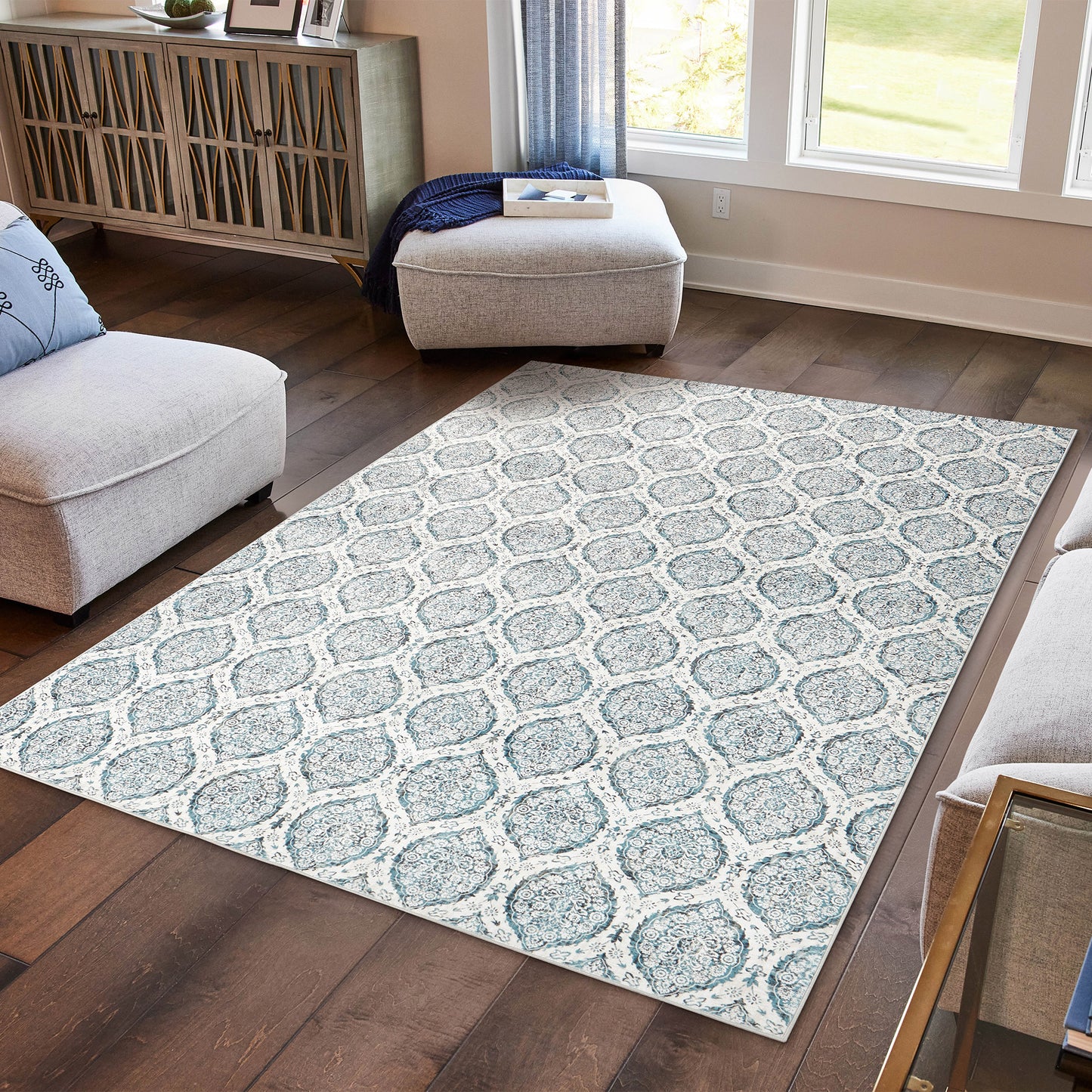 Wyatt & Ash Washable Indoor Area Rug, Alisha 7'10' x 10'
