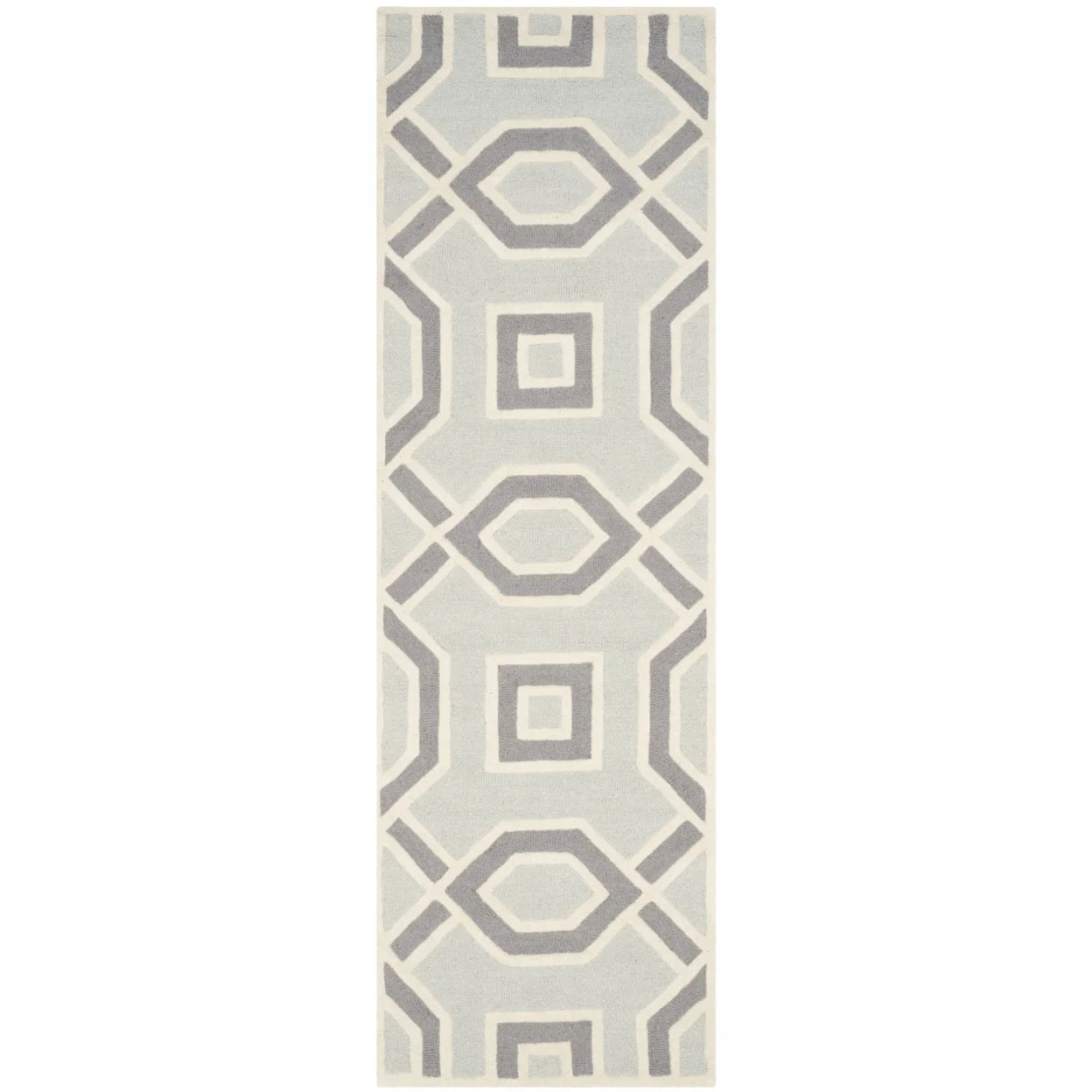 SAFAVIEH Cambridge Judith Geometric Wool Area Rug, Grey/Ivory, 8' x 10'