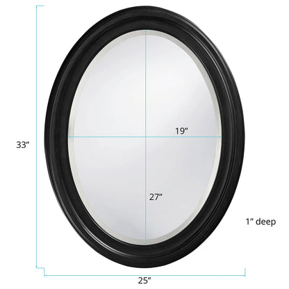 Tyler Dillon George Oval Matte Black Wall Mirror
