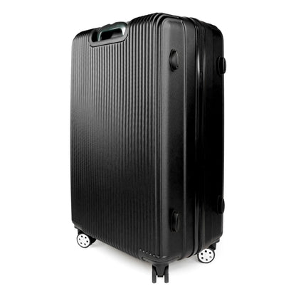 K-Cliffs 3pcs Luggage Set Lightweight Expandable Hard sided ABS Spinner Travel Suitcase Black