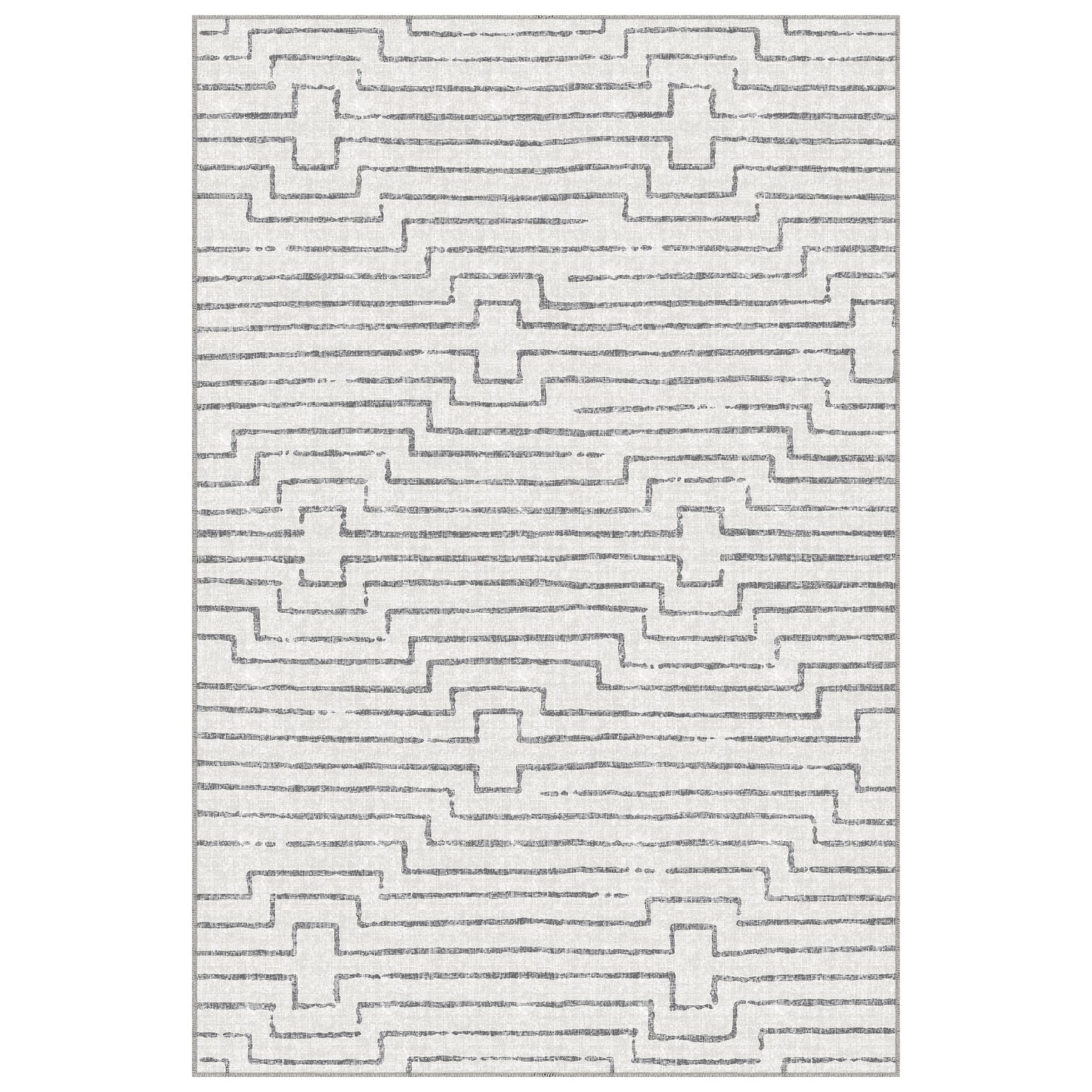 Apache Chenille Area Rug Modern Gray, 6' x 9'