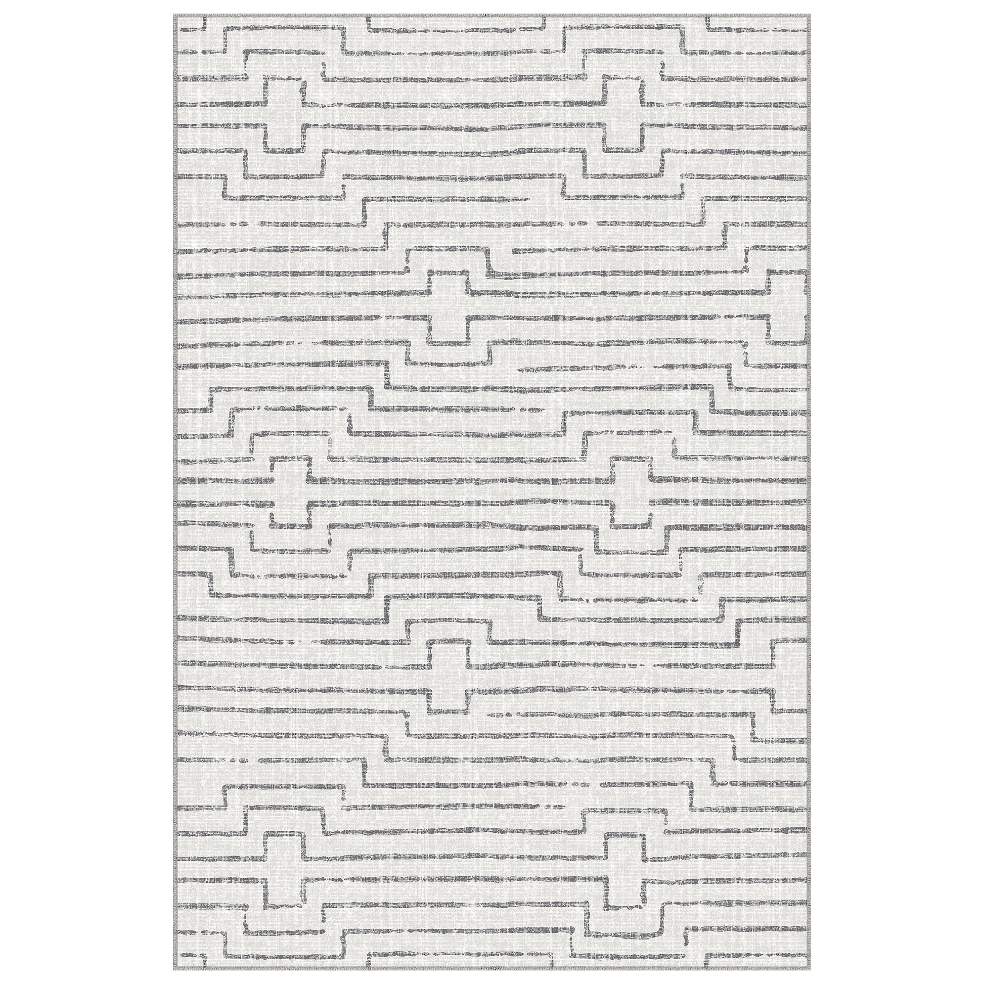 Apache Chenille Area Rug Modern Gray, 6' x 9'
