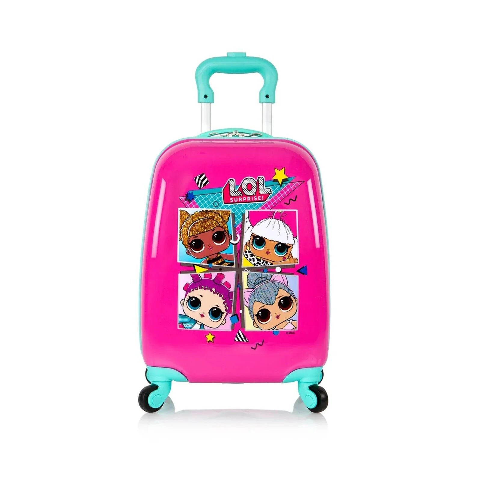 Lol Surprise Child Hardside Luggage - 18 inch Spinner Rolling Suitcase Travel Trolley for Kids
