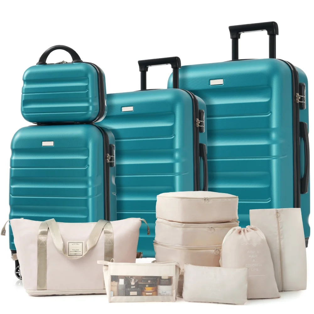 Hardshell ABS Luggage Set - Lightweight & Durable Suitcases with Dual Spinner Wheels