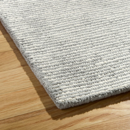 TOWN & COUNTRY LUXE Rita Ribbed Textured Hand Tufted 100% Wool Area Rug, Grey/Blue/Ivory, 5'x7'