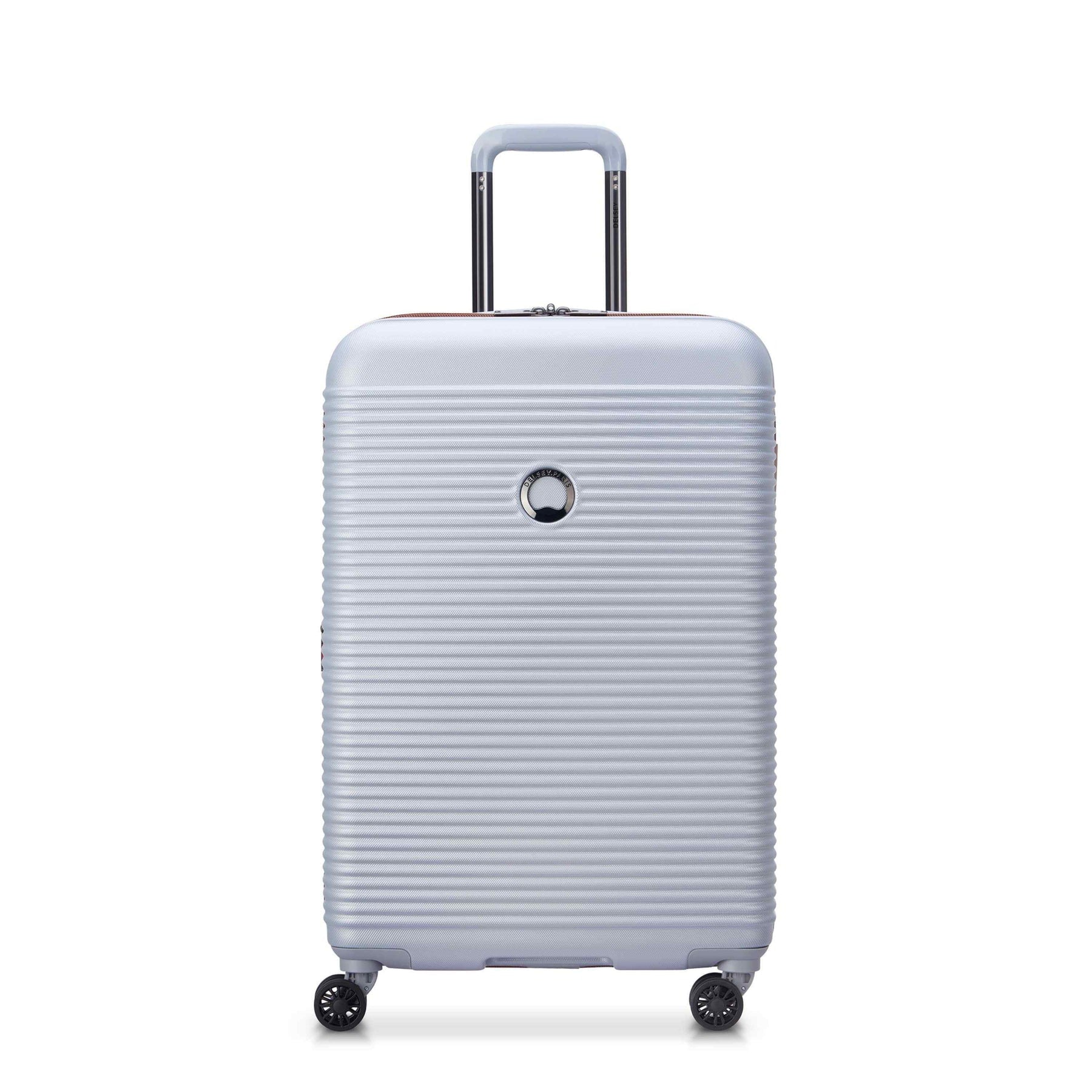 DELSEY PARIS Freestyle 24" Medium Checked Expandable Spinner Luggage, Platinum
