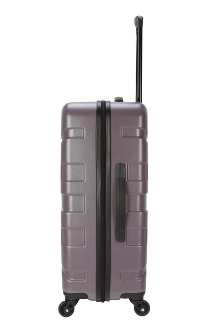 Moda ABS Hard Side 3 Piece Luggage Set, Includes 28-inch and 24-inch and 20-Carry-on Luggage, Purple