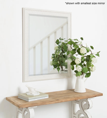 Kate and Laurel Alysia Decorative Frame Rectangle Wall Mirror, 28.5x40.5 White