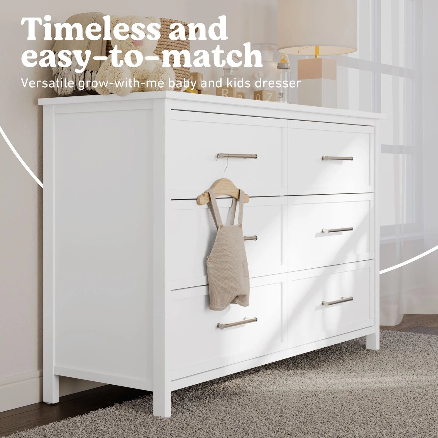 Graco Classic 6 Drawer Nursery Dresser, White