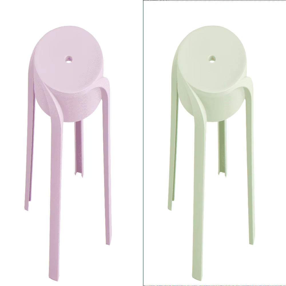 MIFI 6 Pack Stackable Classroom Stools Plastic Stools Nesting Stools Colorful Round Stools Indoor Outdoor Flexible Seating Decorative Stools Chairs for Home Office School Classroom Mustard