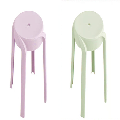 MIFI 6 Pack Stackable Classroom Stools Plastic Stools Nesting Stools Colorful Round Stools Indoor Outdoor Flexible Seating Decorative Stools Chairs for Home Office School Classroom Mustard