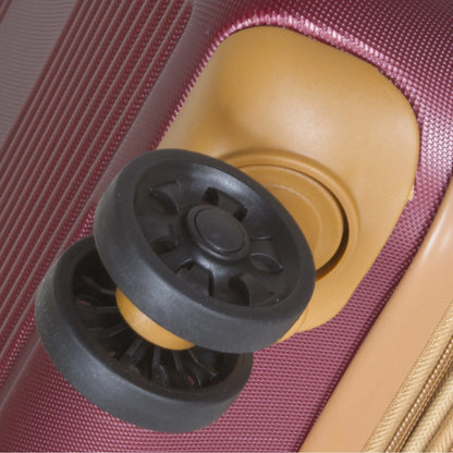 Dejuno Garland Hardside 3-Piece Spinner Luggage Set With USB Port - Burgundy
