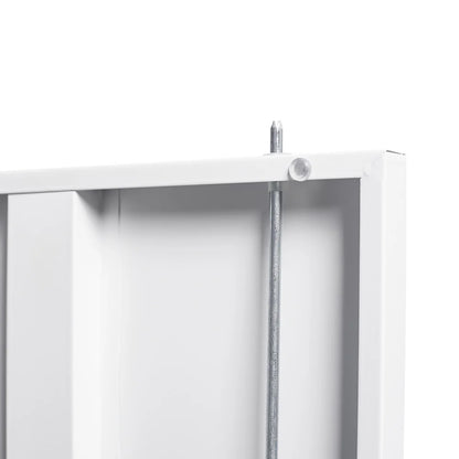 Metal Storage Cabinet, Folding Filing Storage Cabinet with Locking Doors and 2 Adjustable Shelves, Freestanding Steel Storage Cabinet for Home Office School Garage, White